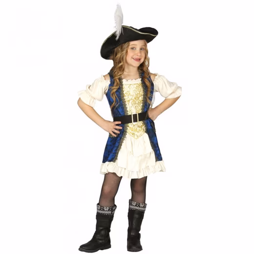 Pirate costume children's buccaneer disguise for girls