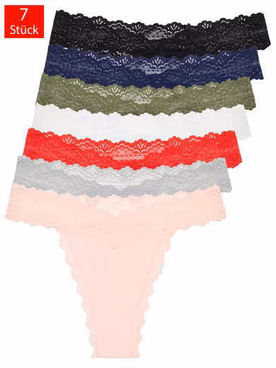 String 7-pack women's thong underwear F914 (Pack, 7-pcs) timeless and invisible under your clothes