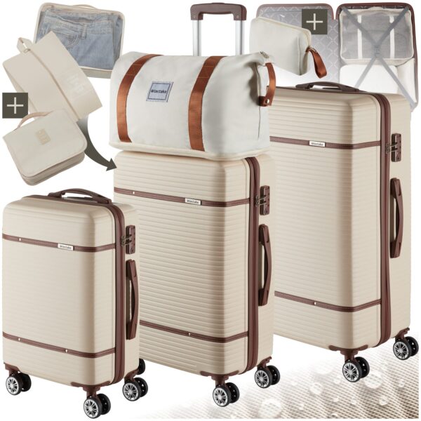 Trolley travel suitcase set