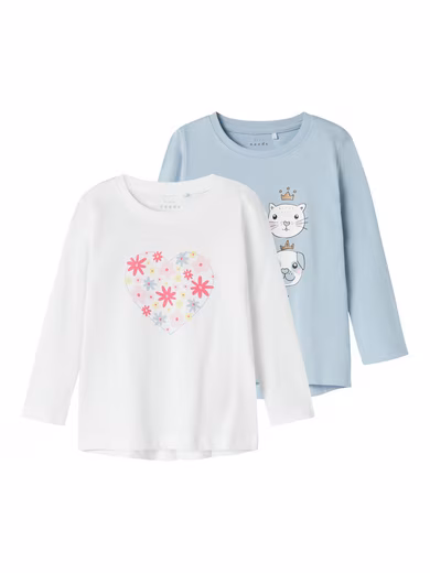 Long sleeve shirt NMFVIOLET 2P LS LOOSE TOP Pack, 2 pieces