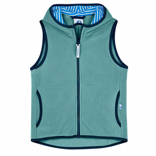 Finkid Poppeli Vest Trellis/Navy Fleece Vest Zip-in 140/150