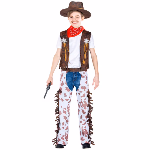 Cowboy costume boy costume little sheriff Faux leather look vest