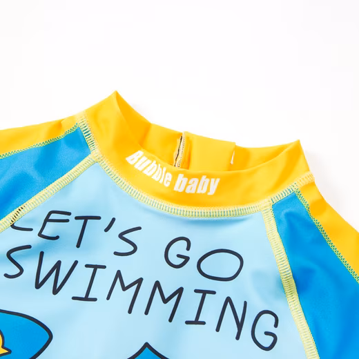 Swimsuit with swimming cap for children crocodile boys 1-8 years, UPF 50+ UV protection, short sleeve - Image 3