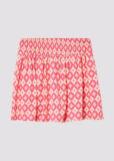 Miniskirt Short skirt with smocked detail and inner panties Smok detail