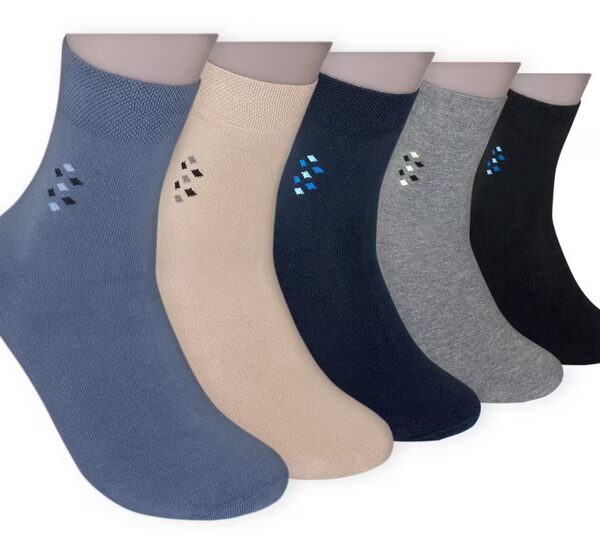 Short socks - comfort - men's socks without elastic gray blue brown black