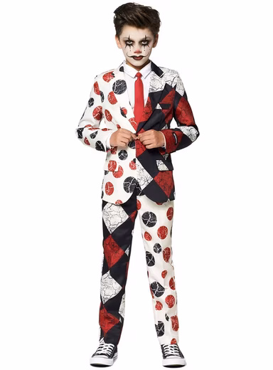 Party Suit Boys Vintage Clown Costume Suit - for Halloween Clown also goes in cool: Suit for boys in retro circus look