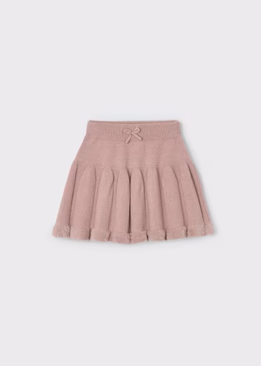 Miniskirt with plush fur trim