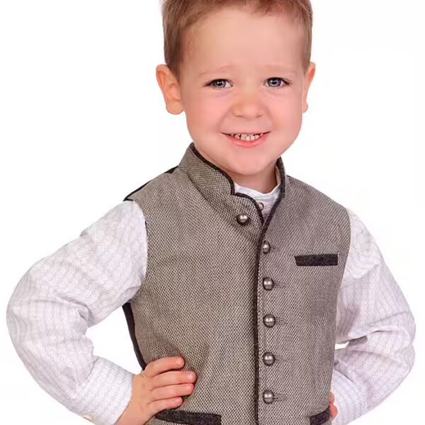 Traditional jacket children's vest - AGAN KIDS - light gray