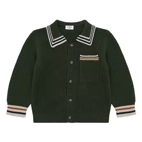Cardigan Pelle Polo Cardigan (1-piece) Hust & Claire Boys Cardigan Pelle Polo Cardigan – Deep Ivy