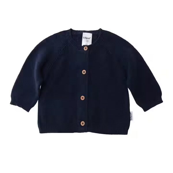 Cardigan with cute wooden button placket