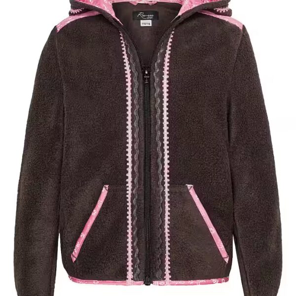 Traditional jacket fleece jacket Mathilda traditional jacket child girl gray with hood