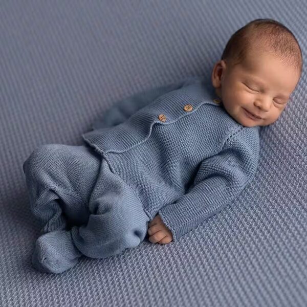 Newborn gift set baby set jacket and trousers with feet made of 100% cotton (Jackets and pants with feet) sustainable, creative