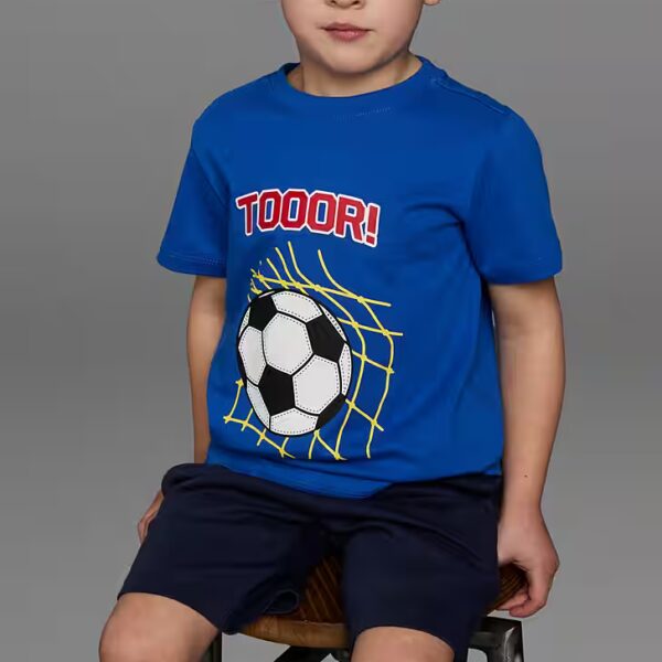 T-shirt football print: TOOOR Short sleeve, basic fit, with statements/sayings