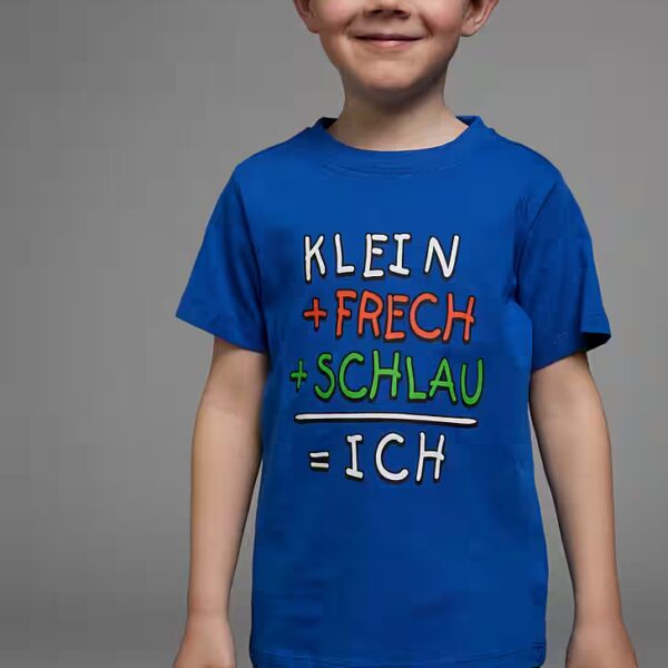 T-shirt with saying: SMALL+NAUGHTY+SMART...