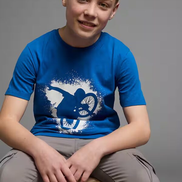 T-shirt with casual print: BIKER