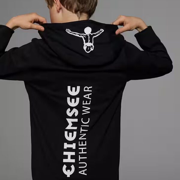 Hooded shirt long-sleeved shirt with hood print