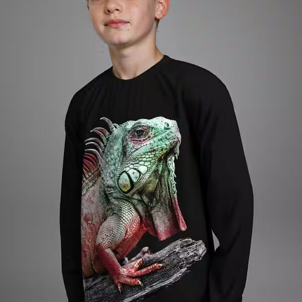 Long-sleeved shirt GECKO, photo print