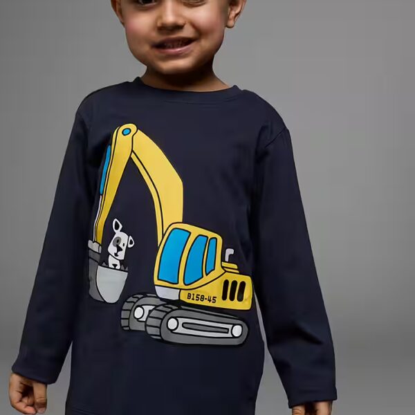 Long-sleeved dog shirt WITH EXCAVATOR