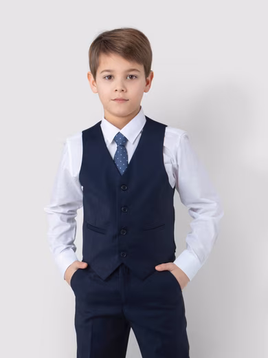 Children's suit Luxurious boys suit communion suit 4-piece blue