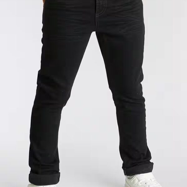 Stretch pants, basic jeans for boys regular fit with narrow leg