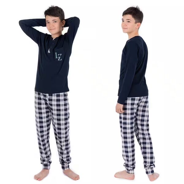 Pajamas Boys Pajamas Two-piece Long Sleeve - Checkered - Multicolored Set, 2 pieces