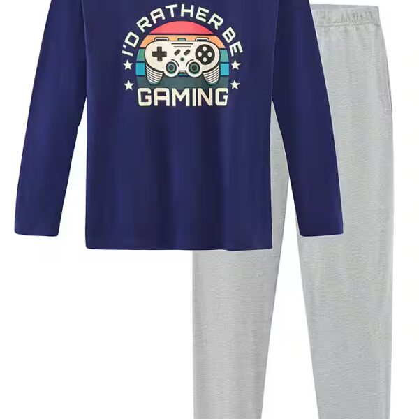 Pajamas (pack, 2 pieces, 1 piece) Pajamas with large gaming print at the front
