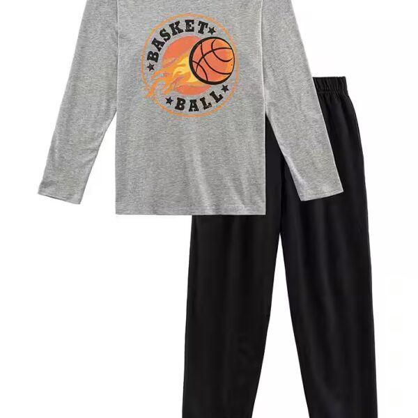 Pajamas (2 pcs., 1 piece) pajamas with basketball print