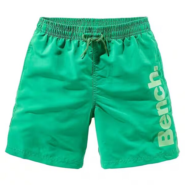 Bathing shorts with trendy logo lettering