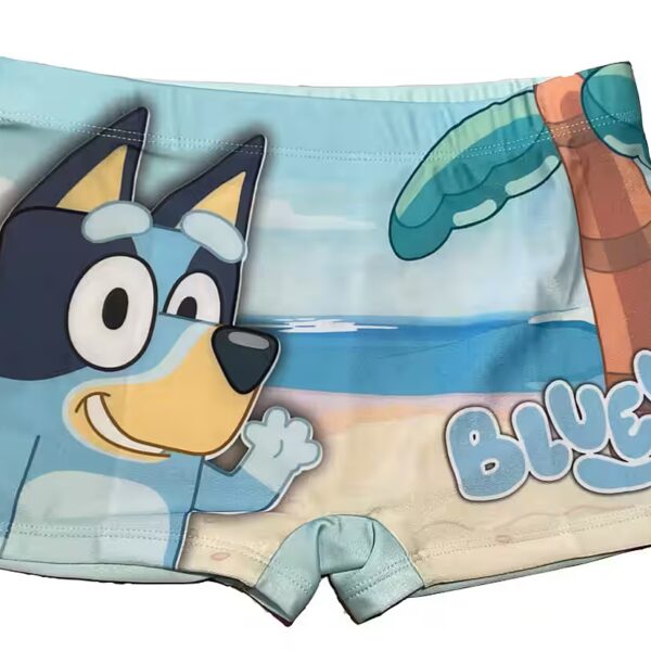 Boxer swim trunks for boys light blue