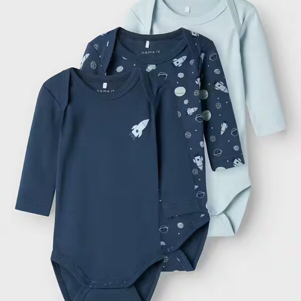 Long Sleeve Body NBMBODY 3P LS DARK SPACE NOOS Pack, 3 pieces