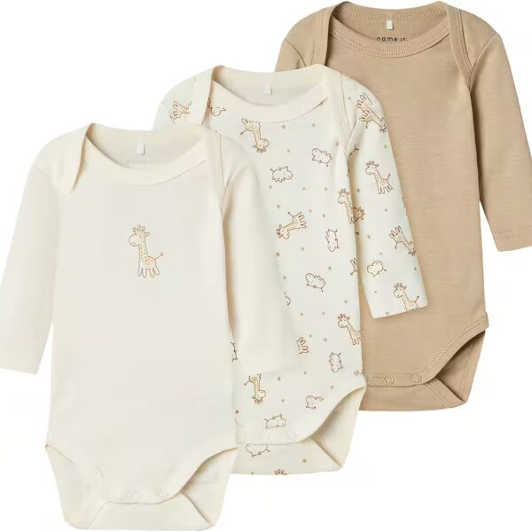 Body NBNBODY 3P LS JET STREAM GIRAFFE NOOS Pack, 3 pieces