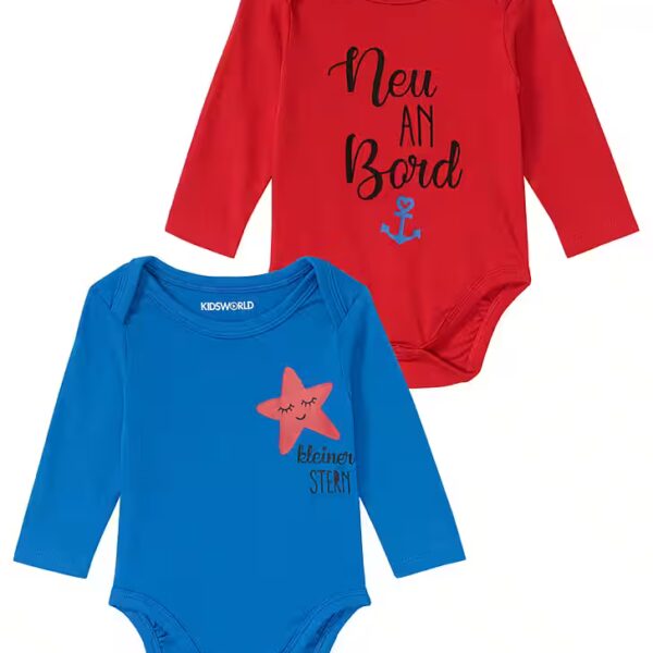 Long Sleeve Body Pack of 2 baby bodies with sayings, new on board