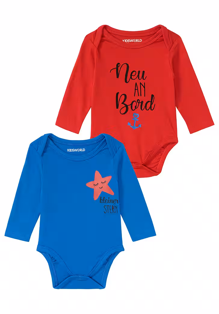 Long Sleeve Body Pack of 2 baby bodies with sayings, new on board