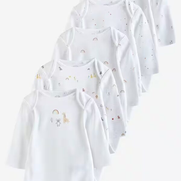 Long Sleeve Body Long Sleeve Baby Bodysuits 5 Pack