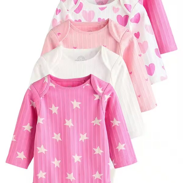 Long Sleeve Body Long Sleeve Baby Bodysuits 100% Cotton 5 pcs.