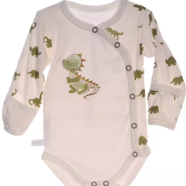 Wrap body baby body long-sleeved body with scratch protection in cream