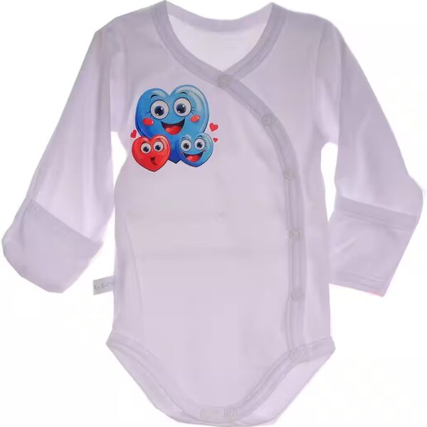 Body wrap body baby long sleeve body with scratch protection in white