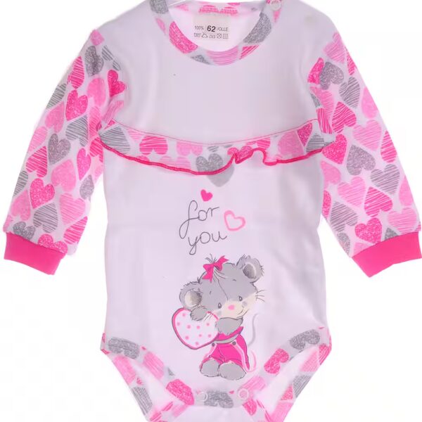 Body Baby Body in white pink with mouse and heart