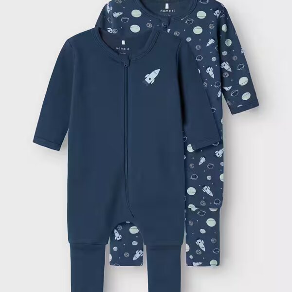 Pajamas NBMNIGHTSUIT 2P ZIP FF DARK SPACE NOOS