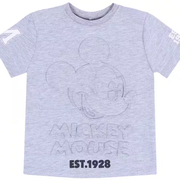 Short Sleeve Blouse Gray T-Shirt, Mickey Mouse DISNEY T-Shirt 18-24 months