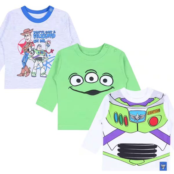 Langarmbluse 3x buntes Shirt Toy Story DISNEY 0-3 Monate