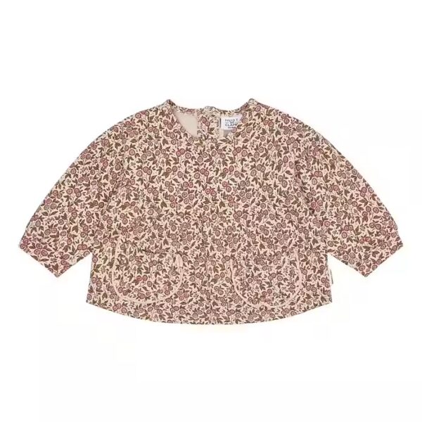 Long-sleeved blouse Sara Flora (1-piece) Cough & Claire Baby Girl Blouse Sara Flora with floral pattern