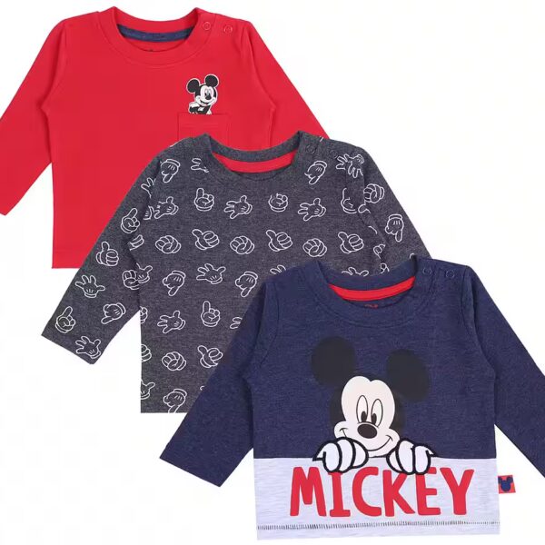 Long Sleeve Blouse 3 x Blouse Mickey Mouse DISNEY 0-3 months