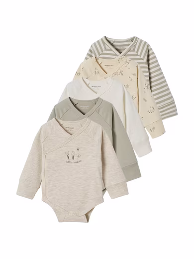 Long-sleeved bodysuit organic collection: baby long-sleeved bodysuits that grow with you