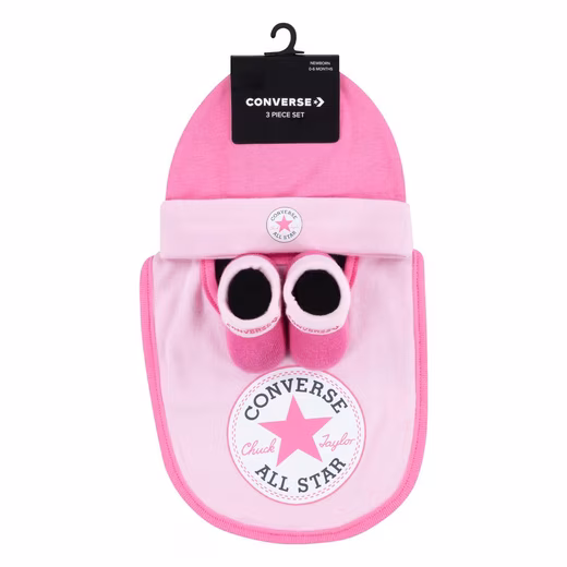 Newborn Gift Set CHUCK INFANT HAT BIB BOOTIE SET 3PC