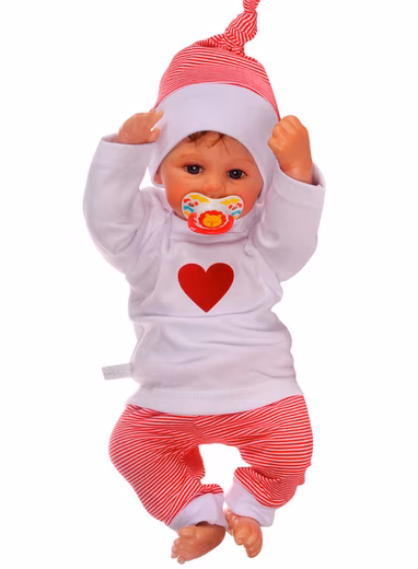 Long sleeve shirt & pants baby suit neutral shirt slip-on pants hat set in white red