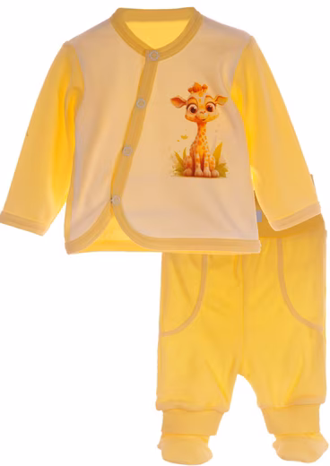 Bodysuit & Pants Baby Set Camisole Pants Suit First Set in Yellow