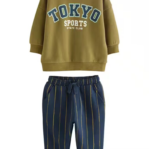 Top & pants long sleeve top and sweatpants in set
