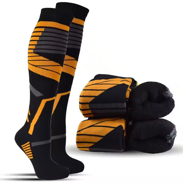 Knee socks thermal work knee socks (4-pair) Full terry lining, thermal, winter, warm thick knee socks