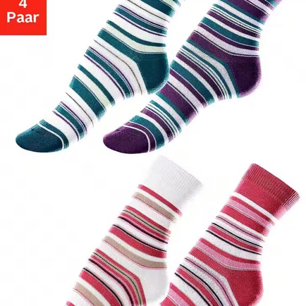 Socks (pack, 4-pair) with a ringlet pattern